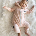 Zip-up Onesie with Hood – Pink